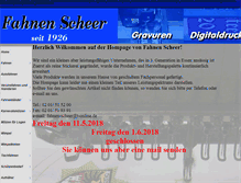 Tablet Screenshot of fahnen-scheer.de